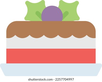 cake Vector illustration on a transparent background. Premium quality symmbols. Line Color vector icons for concept and graphic design. 
