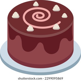 cake Vector illustration on a transparent background. Premium quality symbols. Flat icons for concept and graphic design.