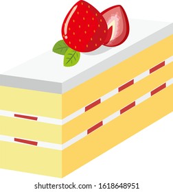 Cake vector illustration . Sweets, desserts .Shortcake