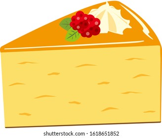 Cake vector illustration . Sweets, desserts . Cheesecake