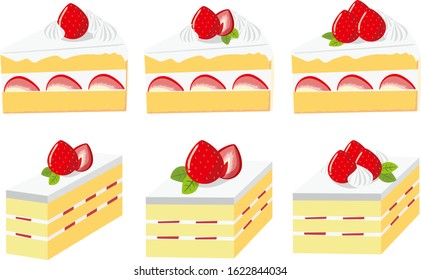 Cake vector illustration . Sweets, desserts .Shortcake