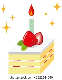 Cake vector illustration . Sweets, desserts .Shortcake