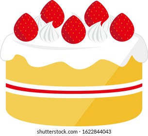 Cake vector illustration . Sweets, desserts .Shortcake