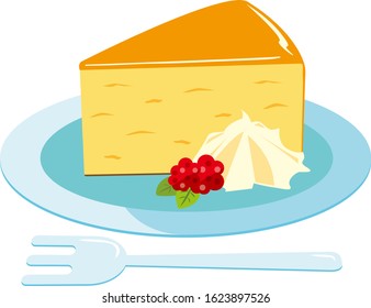 Cake vector illustration . Sweets, desserts . Cheesecake