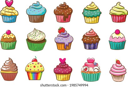 Cake vector illustration with white background