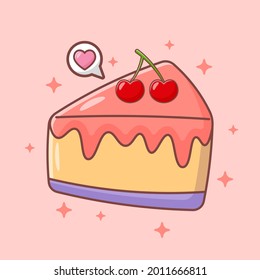 Cake vector image, vector eps. 10