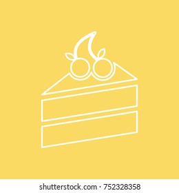 cake vector line icon. eps-10