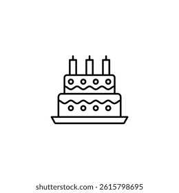 Cake vector line icon icons design