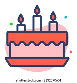 cake vector Line Icon. Simple Creative vector Line Icon