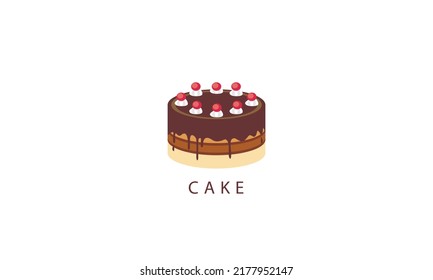 Cake vector logo design template