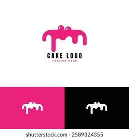 Cake vector logo design template