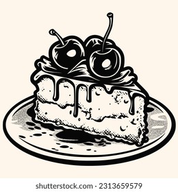 Cake vector for logo or icon,clip art, drawing Elegant modern style Illustration