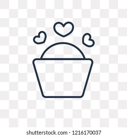 Cake vector outline icon isolated on transparent background, high quality linear Cake transparency concept can be used web and mobile