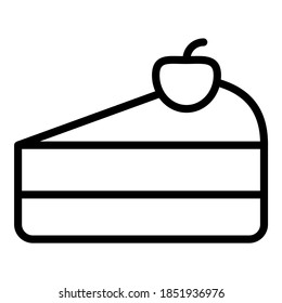 cake vector outline icon. Modern thin line symbols. Collection of traditional elements.