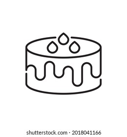 ilustración de estilo de icono de contorno de vector de pastel. archivo EPS 10 