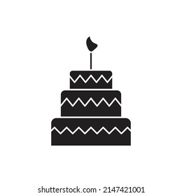 cake vector silhouette for website symbol icon