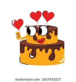 Cake vector Sticker. Eps 10 file