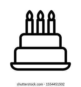 cake vector thin line icon