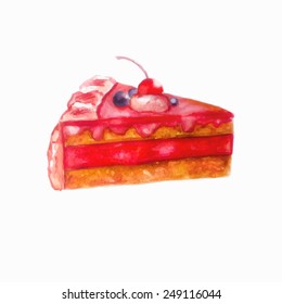 Cake watercolor