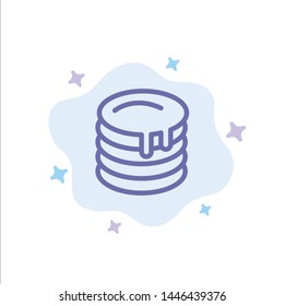 Cake, Wedding, Wedding Cake, Canada Blue Icon on Abstract Cloud Background