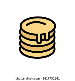 Cake, Wedding, Wedding Cake, Canada  Flat Color Icon. Vector icon banner Template