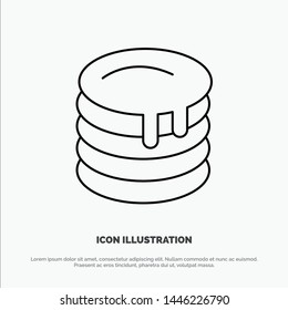 Cake, Wedding, Wedding Cake, Canada Line Icon Vector