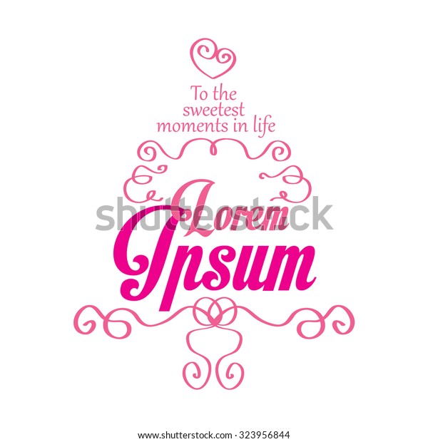 Cake wedding logo.  Logotype or mascot\
emblem symbol. Can be used for T-shirts print, labels, badges,\
stickers, vector\
illustration.