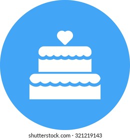 Cake, wedding, tasty icon vector image. Can also be used for wedding. Suitable for use on web apps, mobile apps and print media.