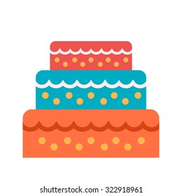 Cake, wedding, tasty icon vector image. Can also be used for wedding. Suitable for use on web apps, mobile apps and print media.