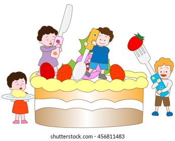 The cake which children love.