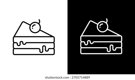 Cake White Icon Set Design