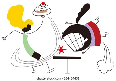 Cake and women