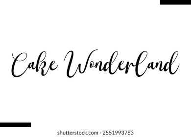 Bolo Wonderland Christmas cita tipografia de texto