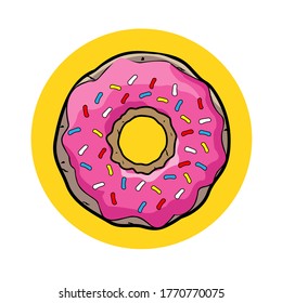 Cake yummy candy vector design