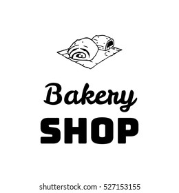Cakes. Baker Badge. Bakery Label. Isolated On White Background Vector Illustration 