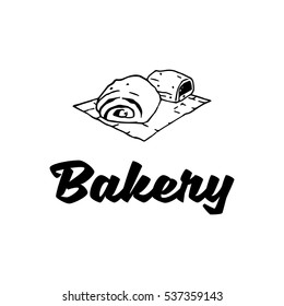 Cakes. Baker Badge. Bakery Label. Isolated On White Background Vector Illustration