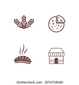 Cakes and Bakery icon logo design food vector bread vector, and symbol and icon food