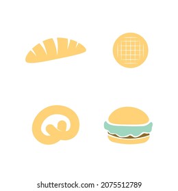 Cakes and Bakery icon logo design food vector bread vector, and symbol and icon food