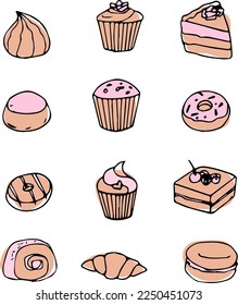Cakes buns and other sweet pastries