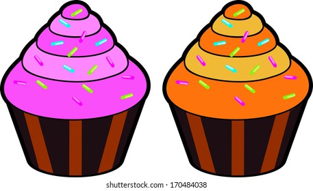 Cakes with cream