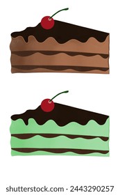 Cakes cream design  Illustration art