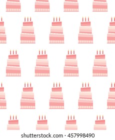 Cakes. Cute vector seamless pattern. 