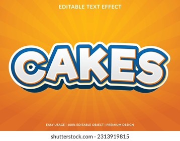 pasteles plantilla de efecto de texto editable con fondo abstracto y estilo 3d para marca comercial y logotipo