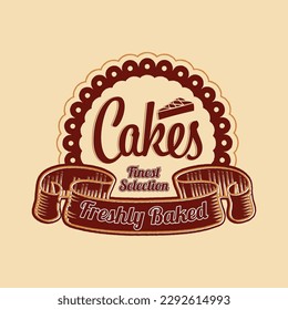cakes freshly baked logo design