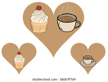 Cakes in hearts