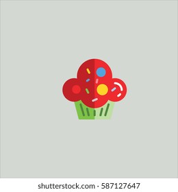 cakes icon flat design