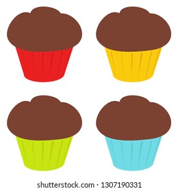 Cakes. Icon cakes. Set of cakes. Vector illustration. EPS 10.