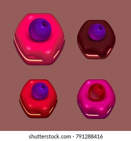 Cakes icons - vector illustration