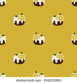 Ilustración vectorial de tortas sin soldadura.Ideal para textiles, tejidos, papel envolvente y cualquier impresión.Eps10