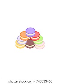 Cakes on a white background